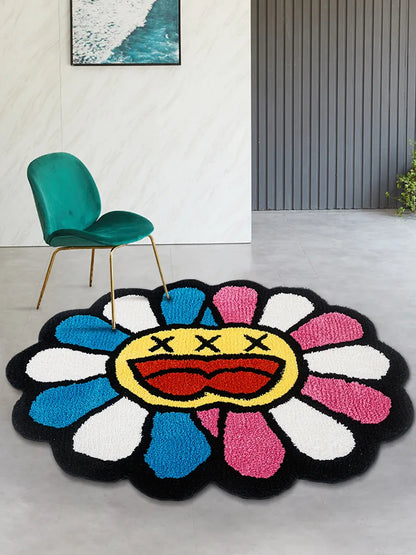 Siamese Murakami Flower Rug